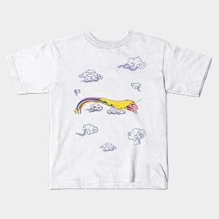 Rainbow lady and the clouds Kids T-Shirt